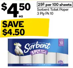 Woolworths Sorbent Toilet Paper offer