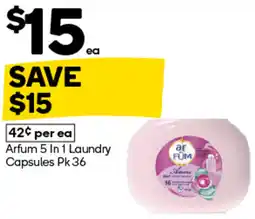 Woolworths Arfum 5 In 1 Laundry Capsules offer