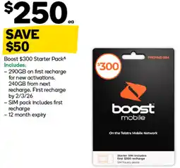 Woolworths Boost Starter Pack offer