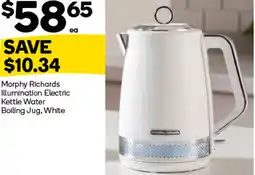 Woolworths Morphy Richards Illumination Electric Kettle Water Boiling Jug offer