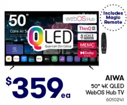 Woolworths AIWA 50" 4K QLED WebOS Hub TV offer