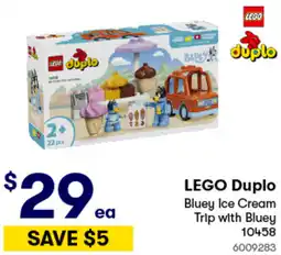 Woolworths LEGO Duplo Bluey Ice Cream Trip with Bluey offer