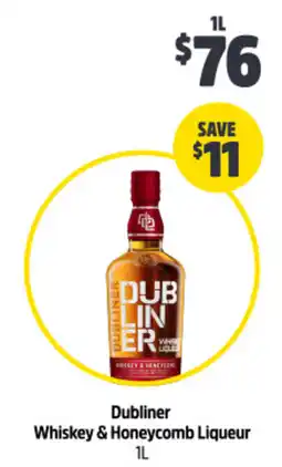Woolworths Dubliner Whiskey & Honeycomb Liqueur offer