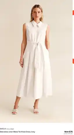 Myer Sleeveless Linen Blend Tie Waist Dress offer