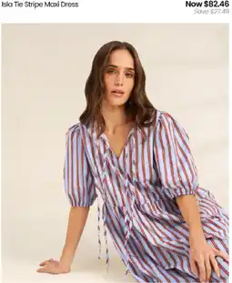 Myer Isla Tie Stripe Maxi Dress offer