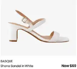 Myer Basque Shona Sandal in White offer