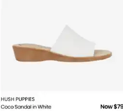 Myer Hush puppies Coco Sandal in White offer