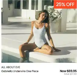 Myer All about eve Gabriella Underwire One Piece offer