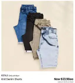 Myer KENJI Knit Denim Shorts offer