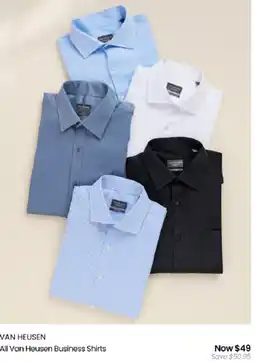 Myer Van heusen All Van Heusen Business Shirts offer