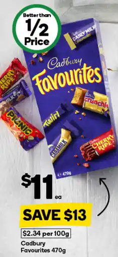 Woolworths Cadbury Favourites offer