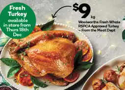 Woolworths Woolworths Fresh Whole RSPCA Approved Turkey offer