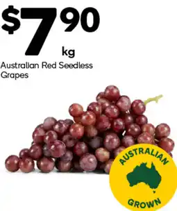 Woolworths Australian Red Seedless Grapes offer