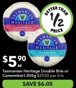 Ritchies Tasmanian Heritage Double Brie or Camembert offer