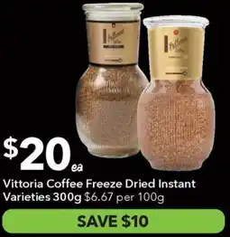 Ritchies Vittoria Coffee Freeze Dried Instant Varieties offer