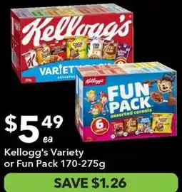 Ritchies Kellogg's Variety or Fun Pack offer