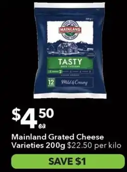 Ritchies Mainland Grated Cheese Varieties offer