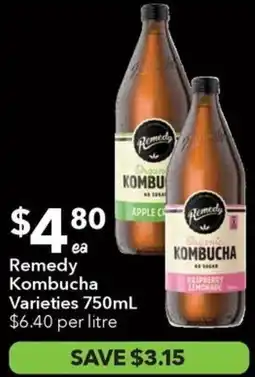 Ritchies Remedy Kombucha Varieties offer