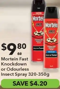 Ritchies Mortein Fast Knockdown or Odourless Insect Spray offer