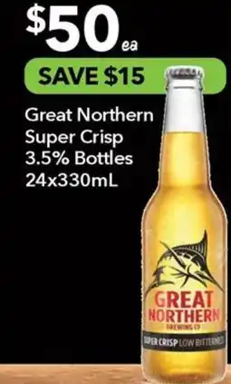 Ritchies Great Northern Super Crisp 3.5% Bottles offer