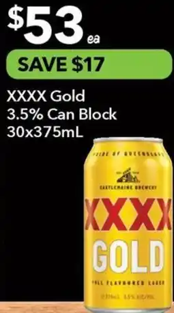 Ritchies XXXX Gold 3.5% Can Block offer