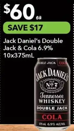 Ritchies Jack Daniel's Double Jack & Cola 6.9% offer
