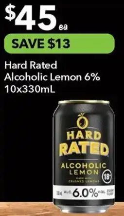 Ritchies Hard Rated Alcoholic Lemon 6% offer