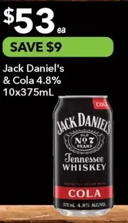 Ritchies Jack Daniel's & Cola 4.8% offer