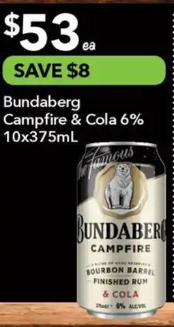 Ritchies Bundaberg Campfire & Cola 6% offer