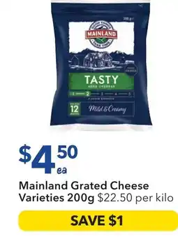 Ritchies Mainland Grated Cheese Varieties offer