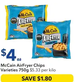 Ritchies McCain AirFryer Chips Varieties offer