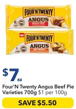 Ritchies Four'N Twenty Angus Beef Pie Varieties offer