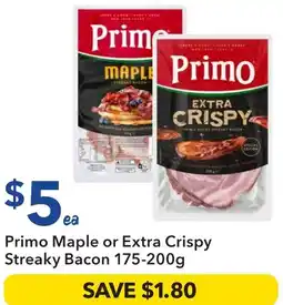 Ritchies Primo Maple or Extra Crispy Streaky Bacon offer