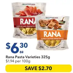 Ritchies Rana Pasta Varieties offer
