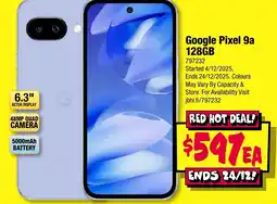 JB Hi-Fi Google Pixel 9a 128GB offer