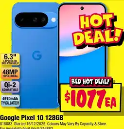 JB Hi-Fi Google Pixel 10 128GB offer