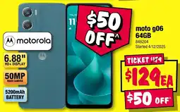 JB Hi-Fi Moto g06 64gb offer