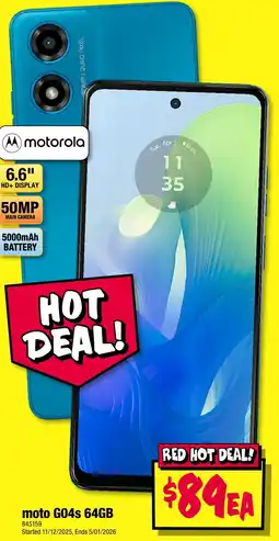 JB Hi-Fi Moto g04s 64gb offer