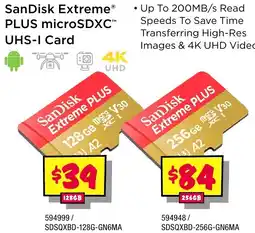 JB Hi-Fi SanDisk Extreme PLUS microSDXC UHS-I Card offer