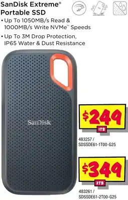 JB Hi-Fi SanDisk Extreme Portable SSD offer