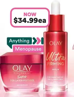 Priceline Olay super collagen peptides,ultra firming serum offer