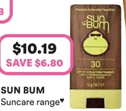 Priceline Sun bum suncare range offer