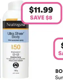 Priceline Neutrogena Ultra Sheer Body offer