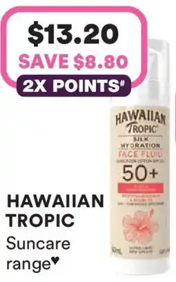 Priceline Hawaiian tropic suncare range offer