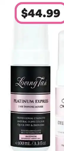 Priceline Loving tan platinum express 2 hr tanning mousse offer