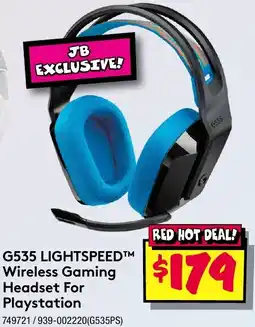 JB Hi-Fi G535 lightspeed wireless gamingheadset for playstation offer