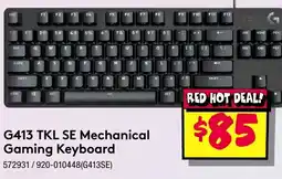 JB Hi-Fi G413 TKL SE Mechanical Gaming Keyboard offer