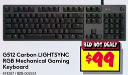 JB Hi-Fi G512 carbon lightsync rgb mechanical gaming keyboard offer