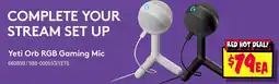 JB Hi-Fi Yeti orb rgb gaming mic offer