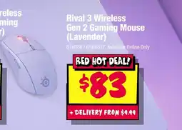JB Hi-Fi Rival 3 Wireless Gen 2 Gaming Mouse (Lavender) offer